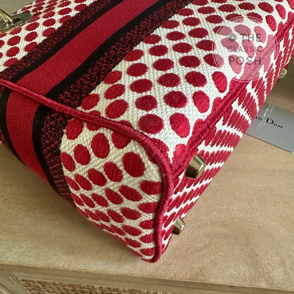 EUC Rare Christian Dior Lady D Lite Dioramour 2020 Lady Bug Dots Satchel Bag - Picture 11 of 16
